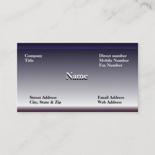 Staal Visitekaartje (Voorkant)