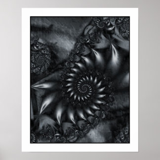 Staal weg in de nacht poster