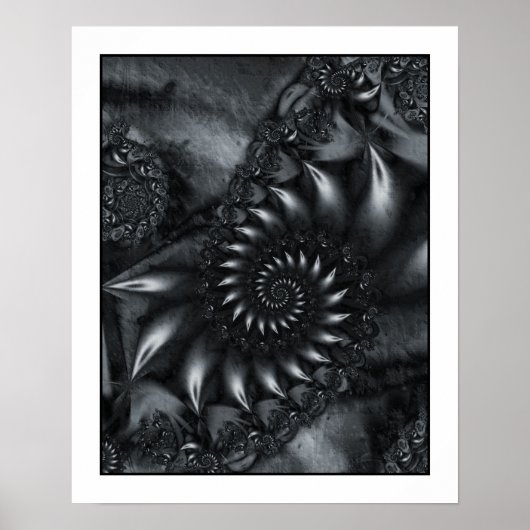 Staal weg in de nacht poster (Voorkant)