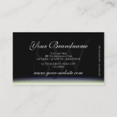 Staalblauw Zwart Wit Gradient Shadow Initialen Visitekaartje (Achterkant)