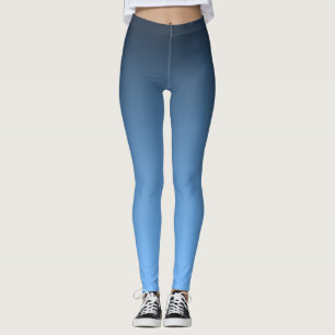 Staalblauwe Gradiënt Minimalistische Ombre Sportie Leggings