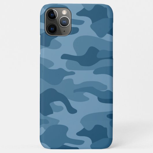 Staalblauwe Monocolor Camo Case-Mate iPhone Case (Achterkant)