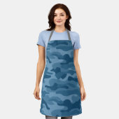 Staalblauwe Monokleur Camo Schort (Gedragen)