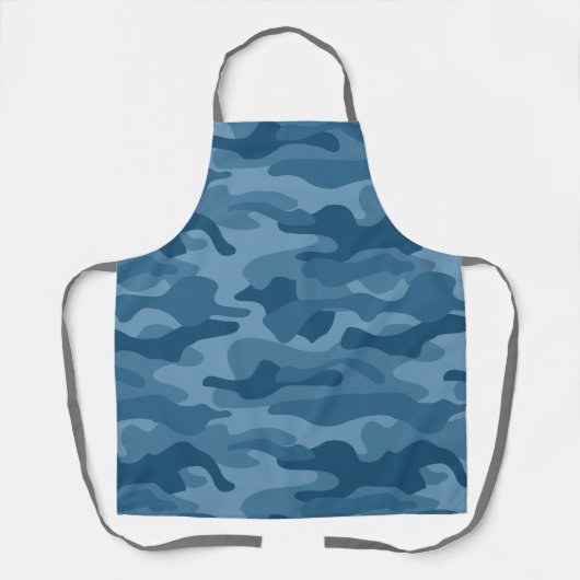 Staalblauwe Monokleur Camo Schort (Voorkant)