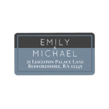 Staalblauwe retouradreslabels