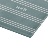 Staalblauwe strips aangepaste monogram snijplaten snijplank (Hoek)