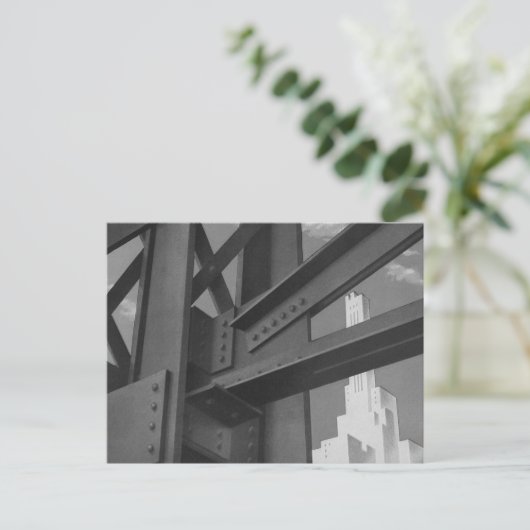 staalconstructie Skyscraper Architecture Briefkaart (Staand voorkant)