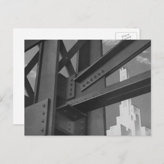 staalconstructie Skyscraper Architecture Briefkaart (Voorkant / Achterkant)