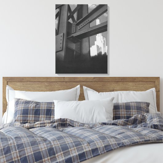  staalconstructie Skyscraper Architecture Canvas Afdruk (Insitu (Slaapkamer))