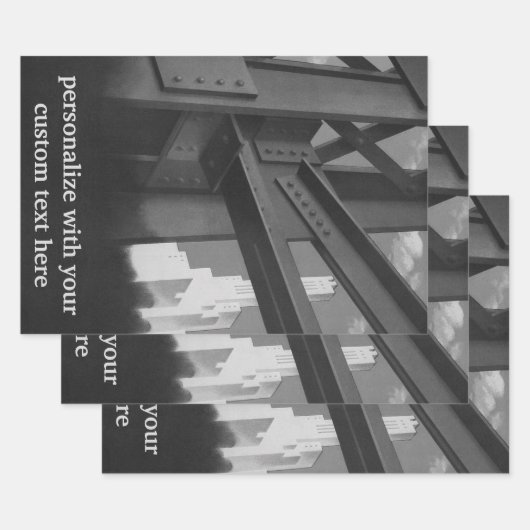  staalconstructie Skyscraper Architecture Inpakpapier Vel (Set)