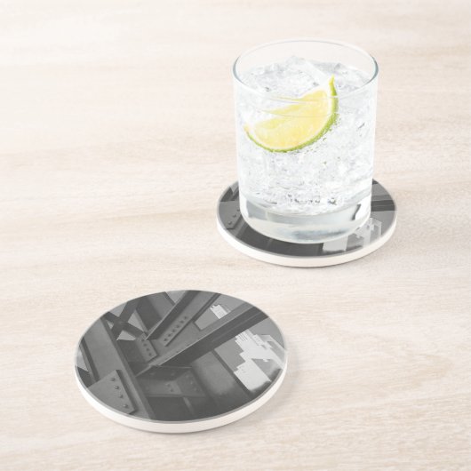  staalconstructie Skyscraper Architecture Zandsteen Onderzetter (Zijkant)