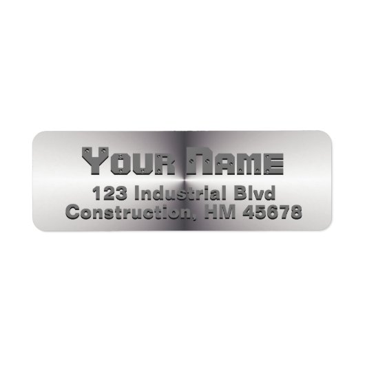 Staaletiketten Industriële Mannelijke Metaalblik Etiket (Voorkant)