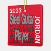 Staalgitaarspeler Keramisch Ornament (Links)
