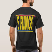 Staalgordijn: 5 Ringen (zwart) T-Shirt (Achterkant)