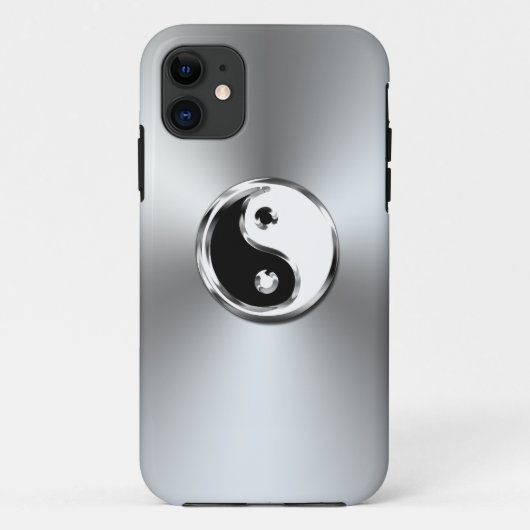 Staalgradiënt grafisch symbool Yin-Yang Case-Mate iPhone Case (Achterkant)