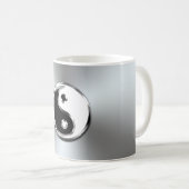 Staalgradiënt grafisch symbool Yin-Yang Koffiemok (Voorkant rechts)
