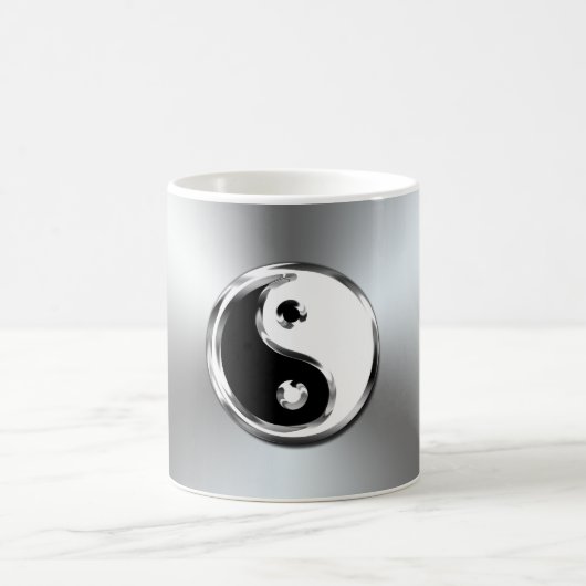 Staalgradiënt grafisch symbool Yin-Yang Koffiemok (Center)