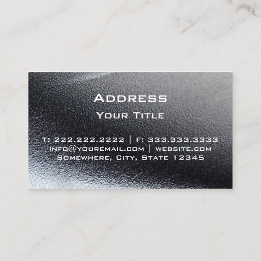 Staalgrijs Stijlvol Visitekaartje (Achterkant)