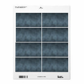 Staalgrijze gotische ombre-achtergrondkunst etiket (Full Sheet)