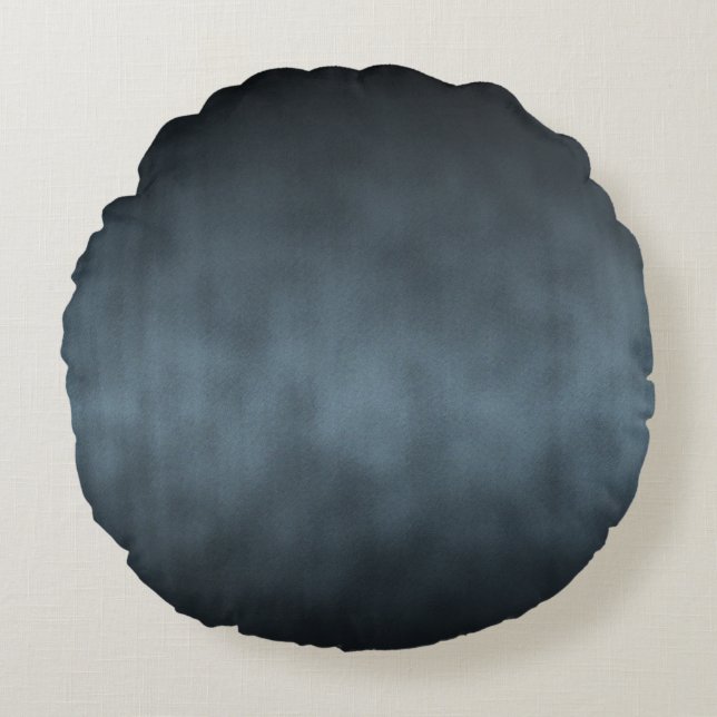 Staalgrijze gotische ombre-achtergrondkunst rond kussen (Voorkant)