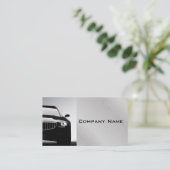 Staalgrijze stijlvolle automobielindustrie visitekaartje (Staand voorkant)