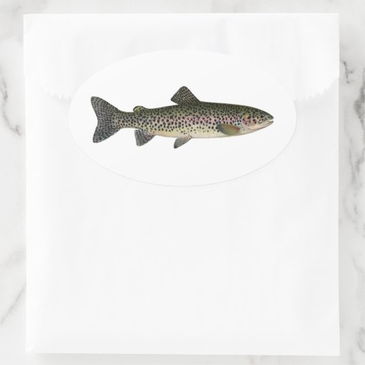 Staalkop (Grote Meren) Ovale Sticker (Tas)