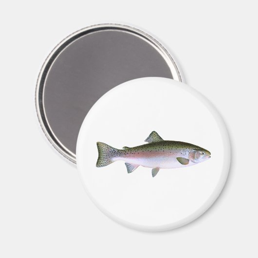 Staalkop Regenboogforel Vist Logo Magneet (Voorkant / Achterkant)