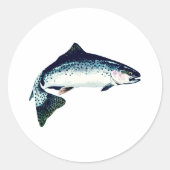 Staalkop zwemmen ronde sticker (Voorkant)