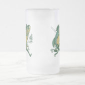 Staalkopforel in zijn broek matglas bierpul (Center)