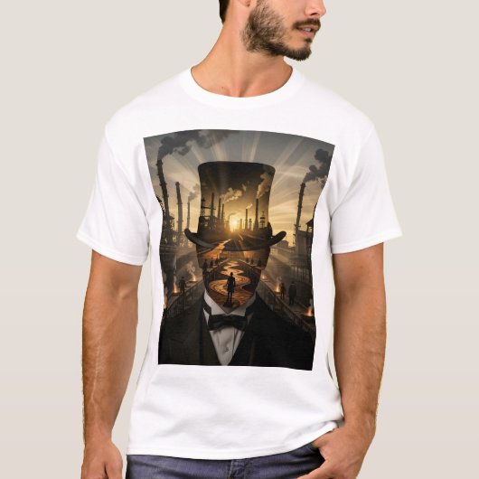 Staalkwaliteit & Zonsondergangen: het Industriële T-shirt (Voorkant)