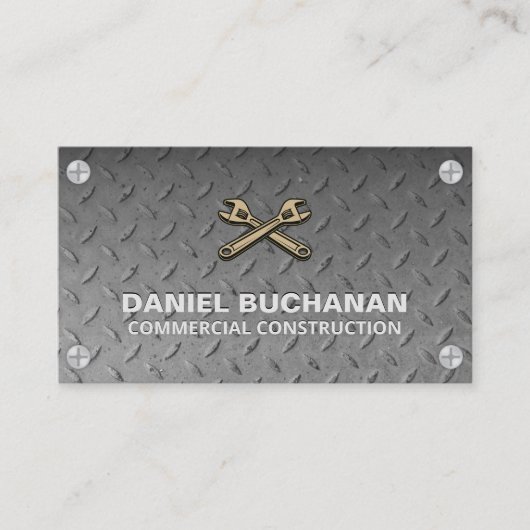 staalpatroon | Metalen schroeven | moersleutels Visitekaartje (Voorkant)