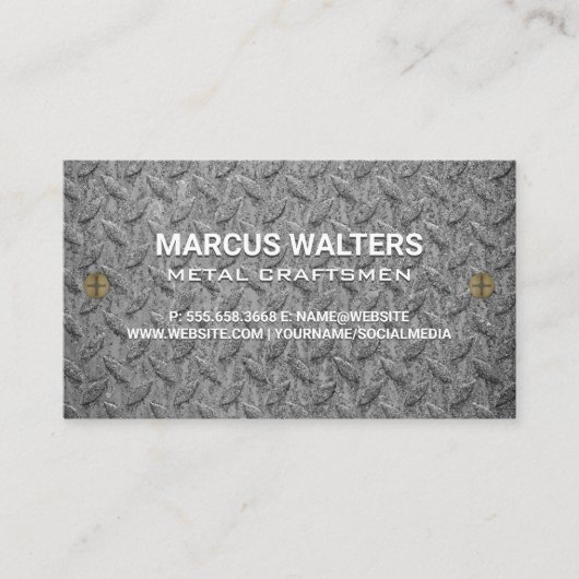 staalpatroon | Metalen schroeven Visitekaartje (Voorkant)