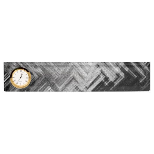 Staalplaat voor geborsteld staal met klok naambordje (Voorkant)