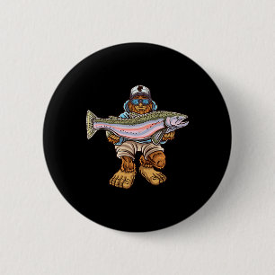 Staalregenboogforel vissen Bigfoot Forel Rivier Vi Ronde Button 5,7 Cm
