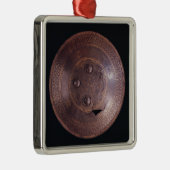 Staalschild met versiering van ongecompliceerd gou metalen ornament (Rechts)