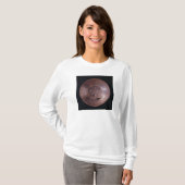 Staalschild met versiering van ongecompliceerd gou t-shirt (Voorkant volledig)