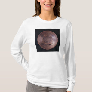 Staalschild met versiering van ongecompliceerd gou t-shirt