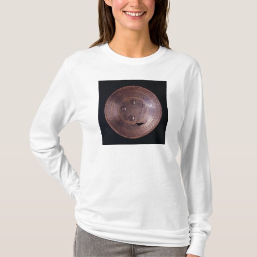 Staalschild met versiering van ongecompliceerd gou t-shirt (Voorkant)