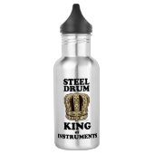 Staaltrommel koning van instrumenten waterfles (Links)