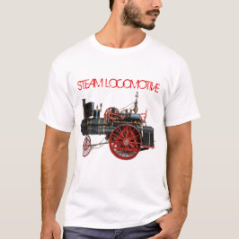  STAAM LOCOMOTIVE Red White T-shirt