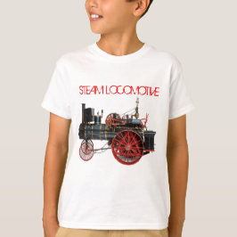  STAAM LOCOMOTIVE Red White T-shirt