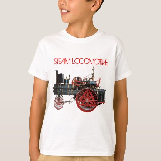  STAAM LOCOMOTIVE Red White T-shirt (Voorkant)