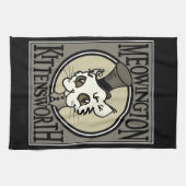 STAAMPUNK KITTY CAT GRAPHIC KITCHEN TOWEL THEEDOEK (Horizontaal)