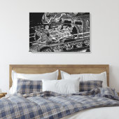 STAAMTREIN DOOR BARRY COOKE CANVAS AFDRUK (Insitu (Slaapkamer))