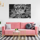 STAAMTREIN DOOR BARRY COOKE CANVAS AFDRUK (Insitu (Woonkamer))