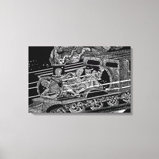 STAAMTREIN DOOR BARRY COOKE CANVAS AFDRUK (Voorkant)