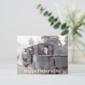 STAAMTREINKAART VOOR VADERDAG BRIEFKAART (Staand voorkant)