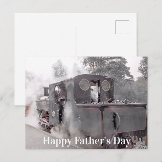 STAAMTREINKAART VOOR VADERDAG BRIEFKAART (Voorkant / Achterkant)