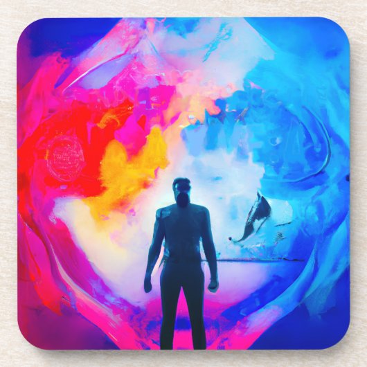 Staan in kleuren bier onderzetter (Voorkant)