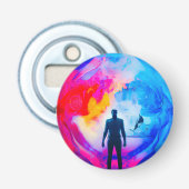 Staan in kleuren button flesopener (Voorkant)